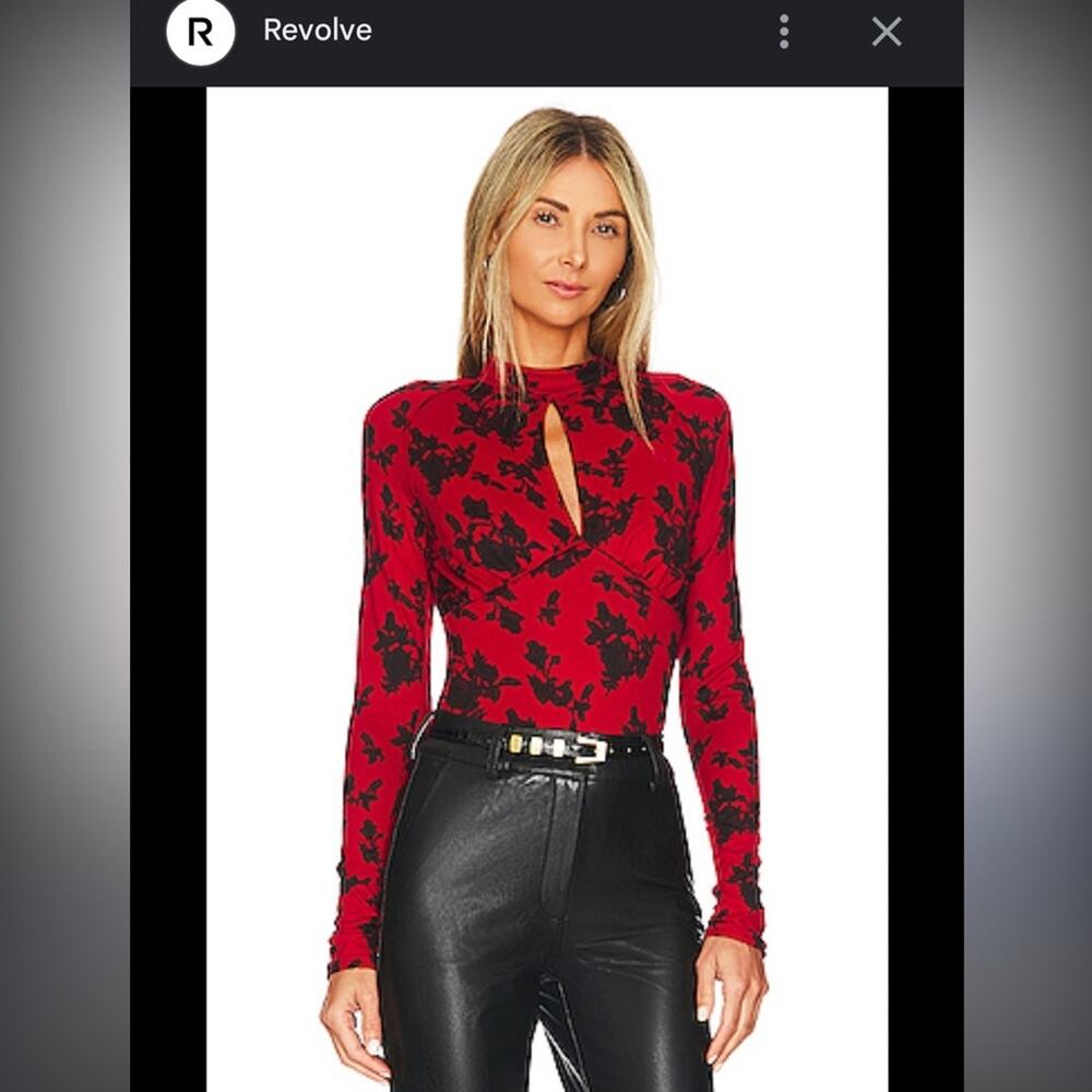 Free people dinner party red floral size XS